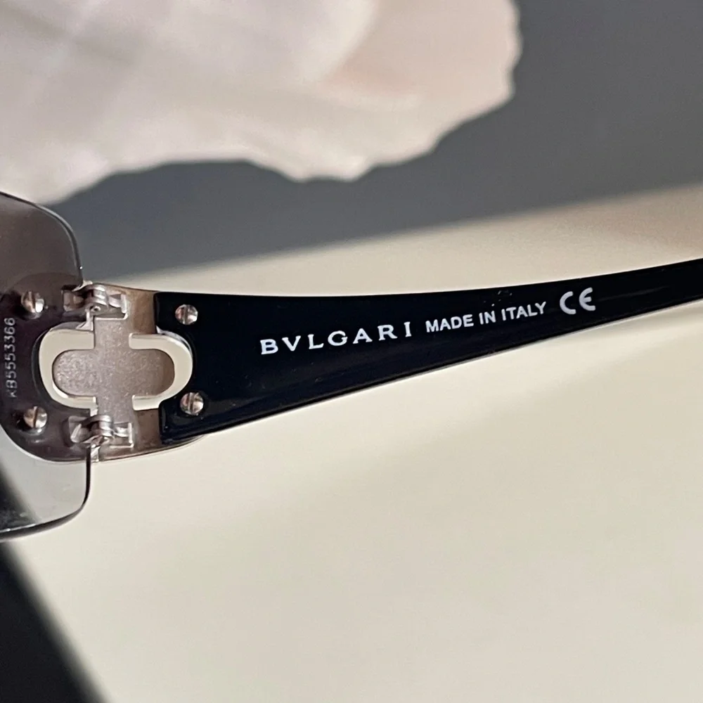 Bvlgari gradient shield sunglasses with crystal-embellished